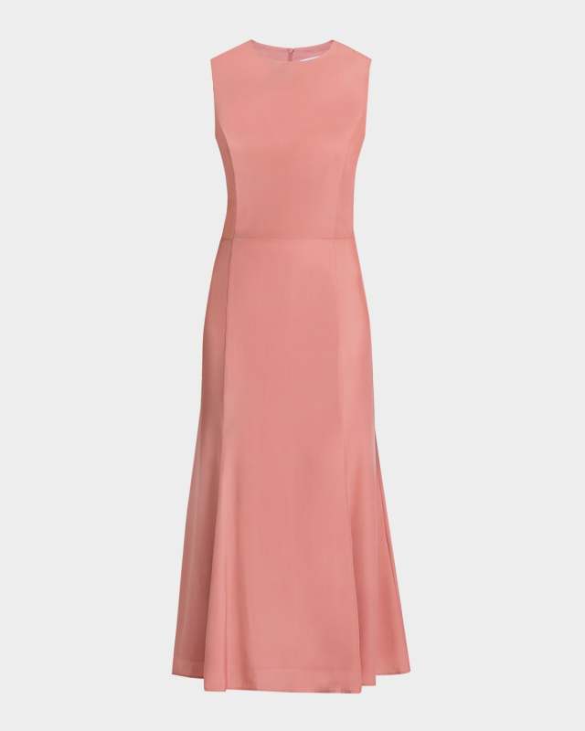 Rosalia Silk Crepe De Chine Midi Dress